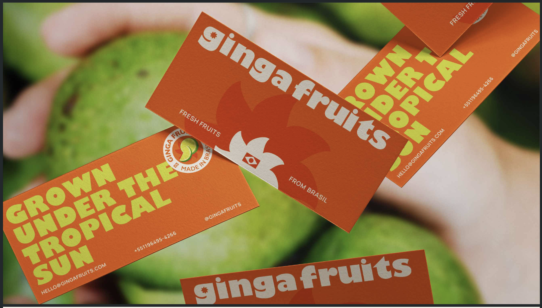 Ginga Fruits printed cards